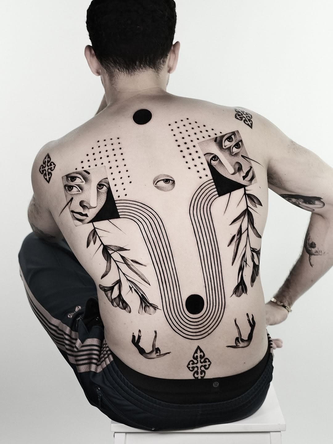 Abstract surreal back piece