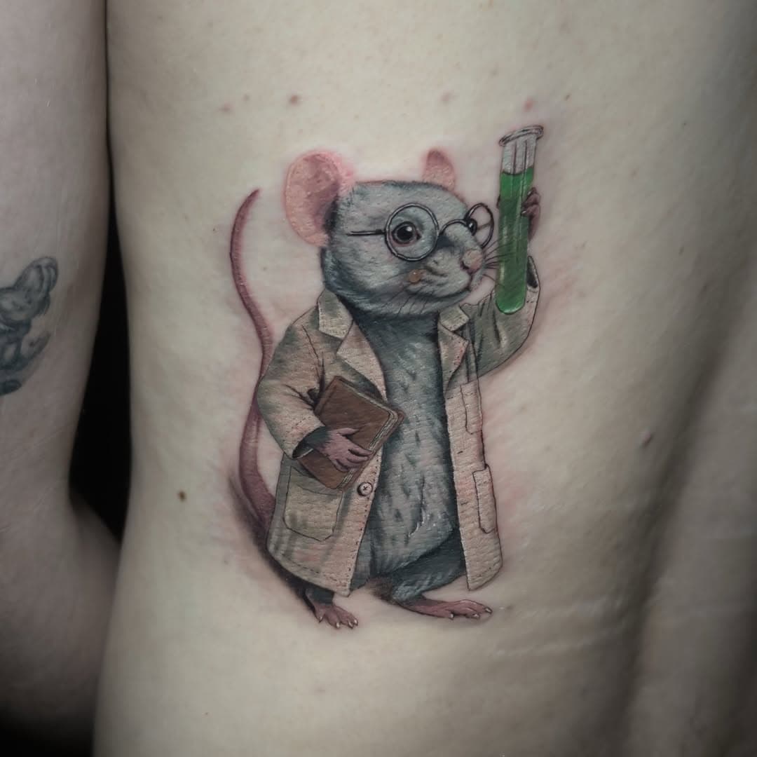 Scientist Mouse with a Vial