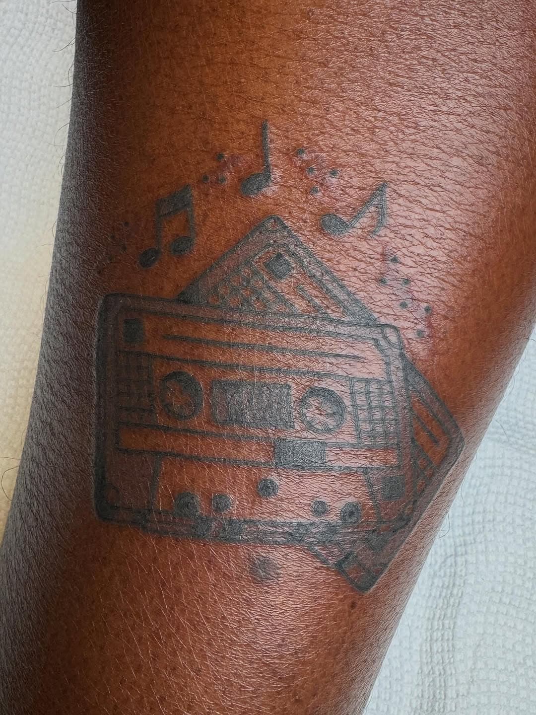 Retro cassette tapes with music