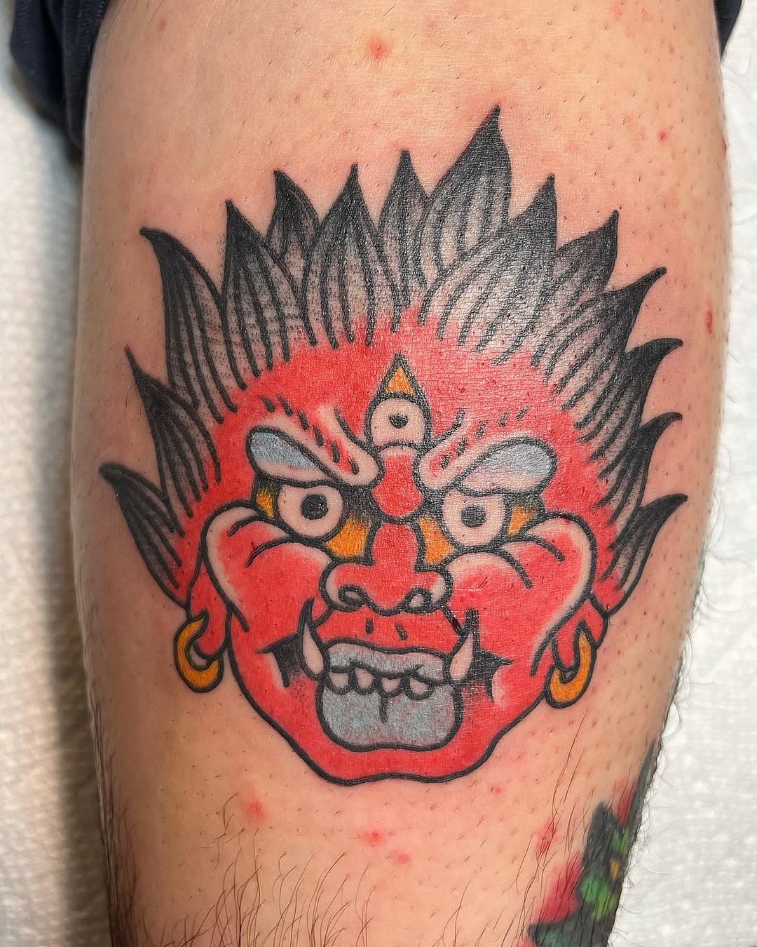Fiery Red Oni Head