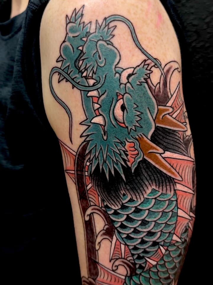 Mythical Teal Dragon