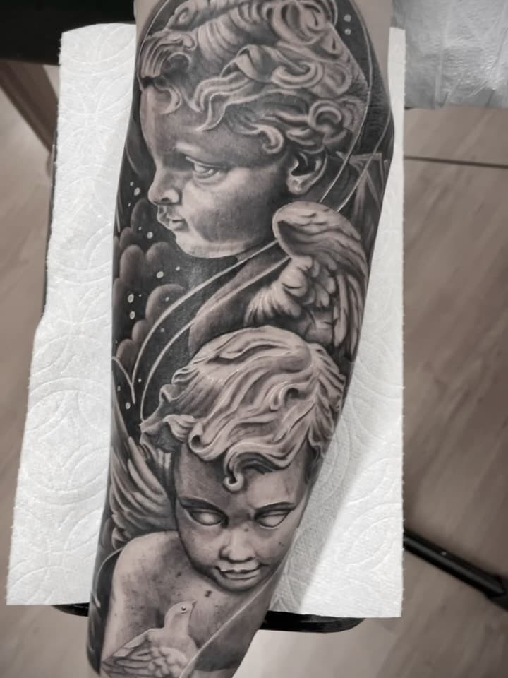 Cherubim and Dove Scene