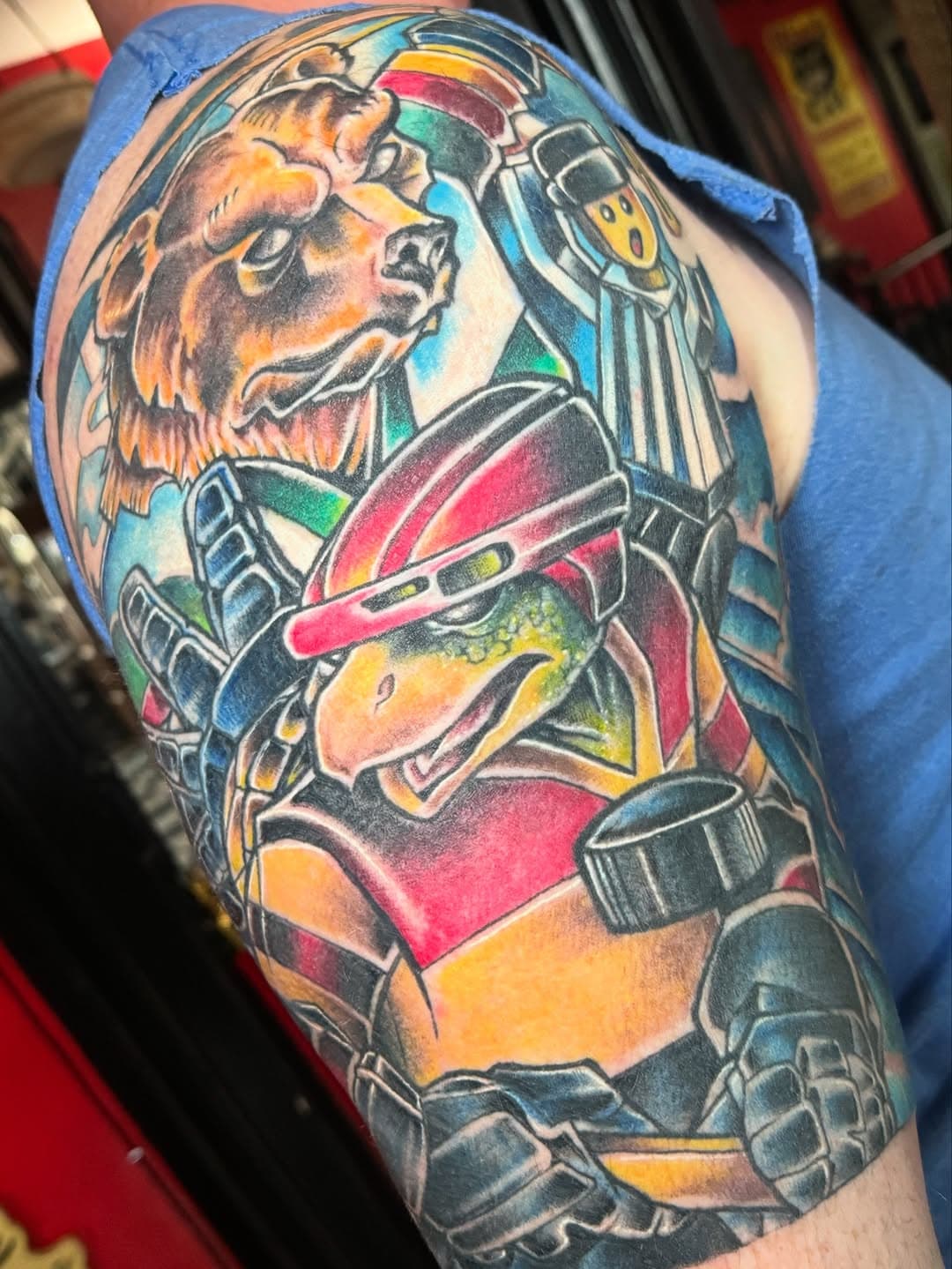 Vibrant Cartoon Character Arm Art