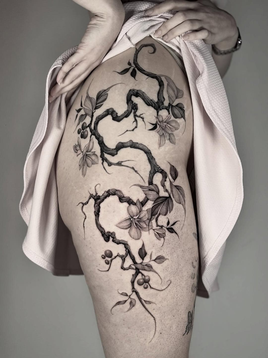 Flowering Branch on Hip