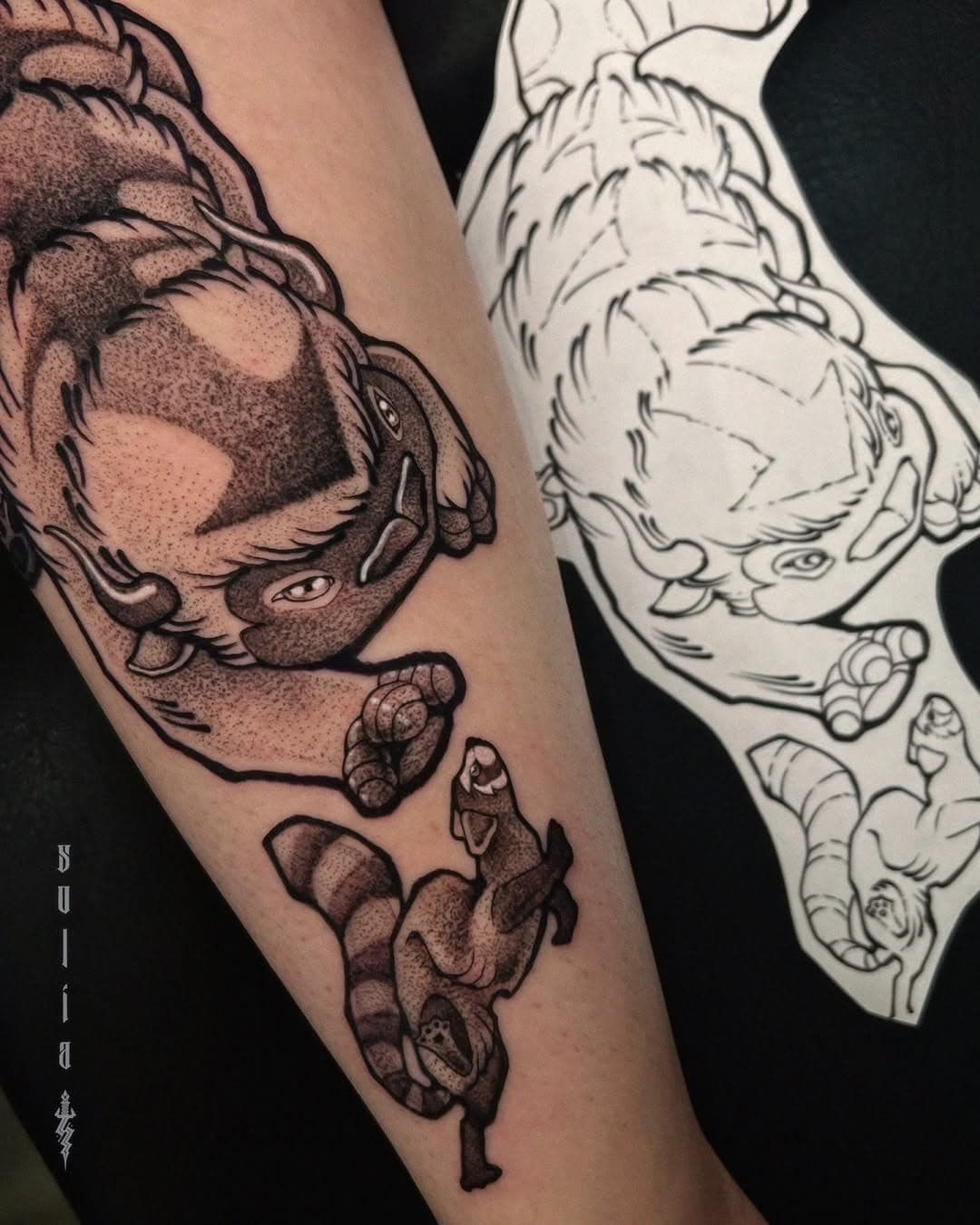 Red panda family portrait