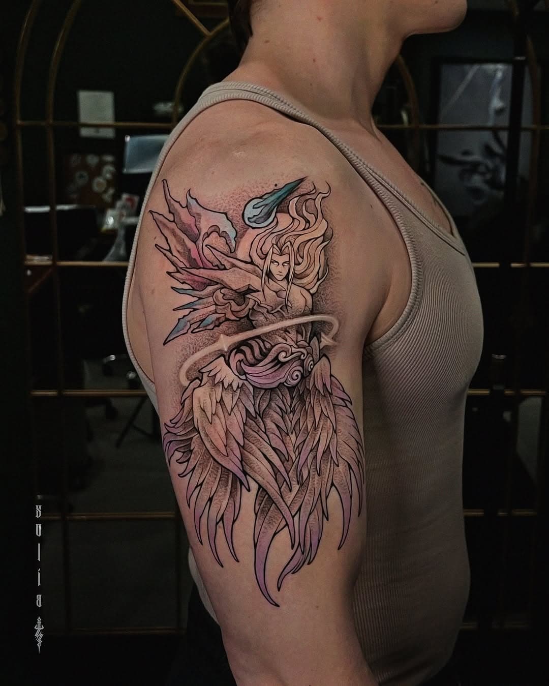 Celestial warrior figure