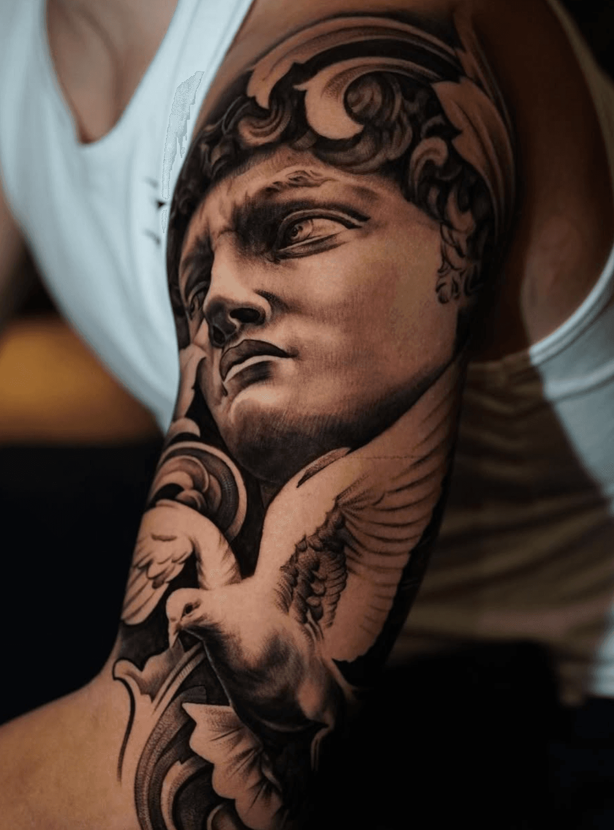 Sculpted Gaze and Dove