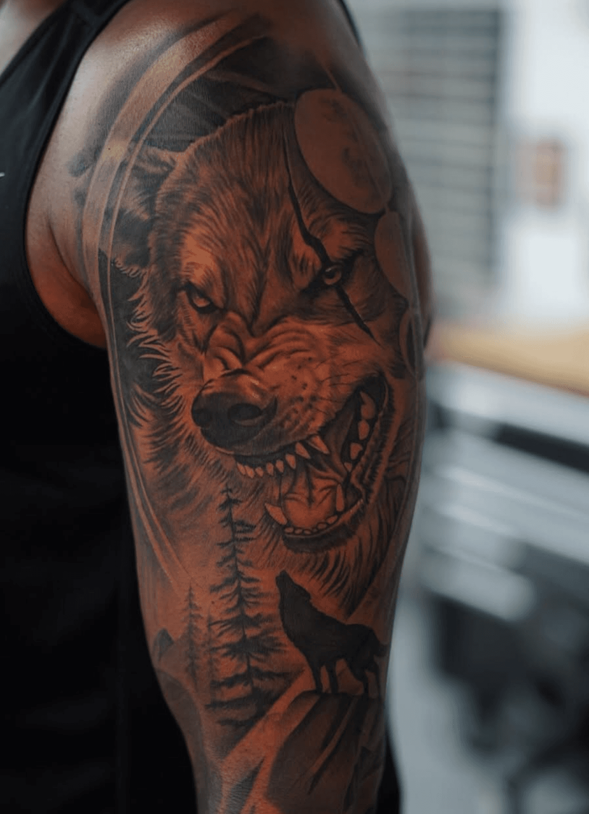 Fierce Wolf and Forest