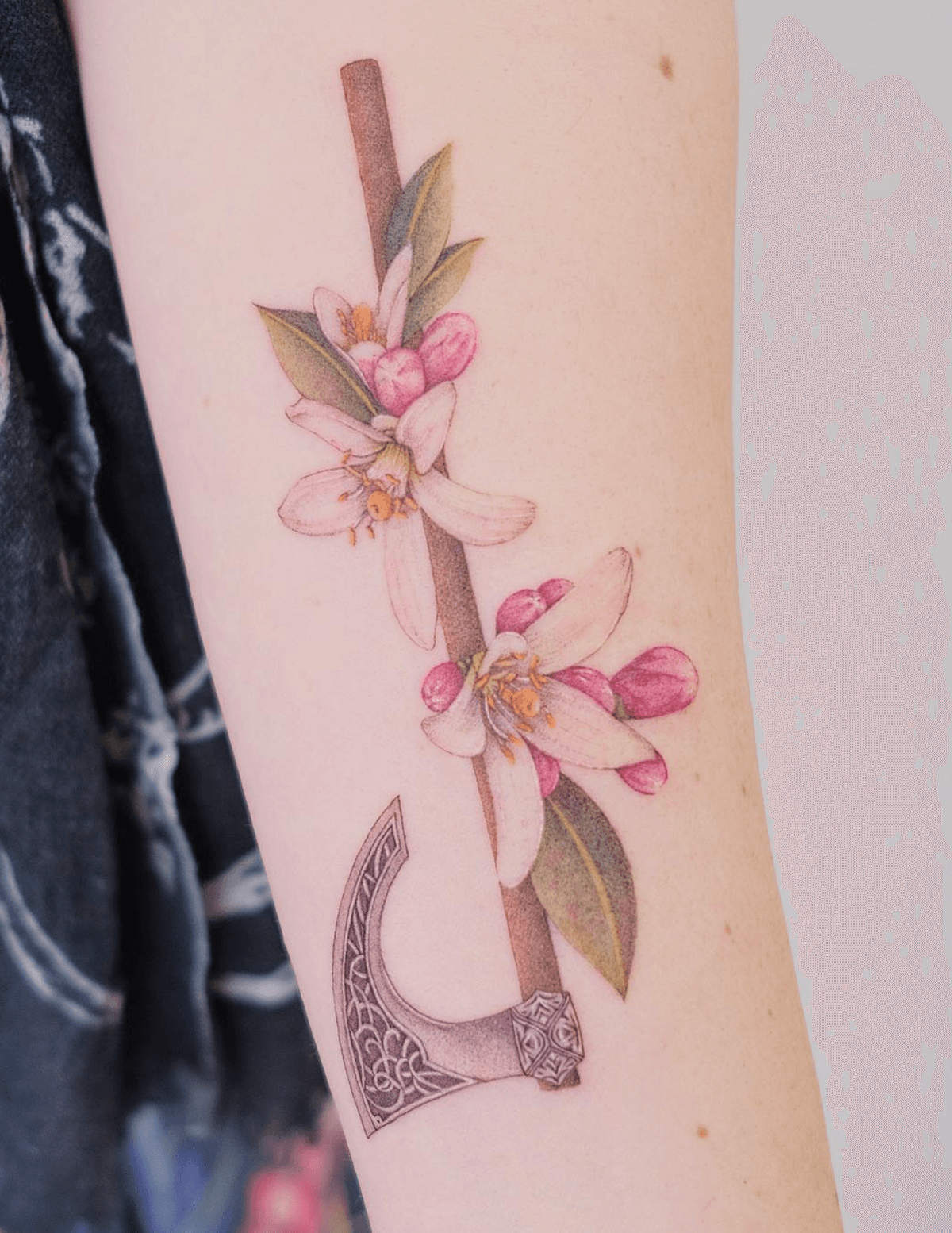 Hatchet with Florals