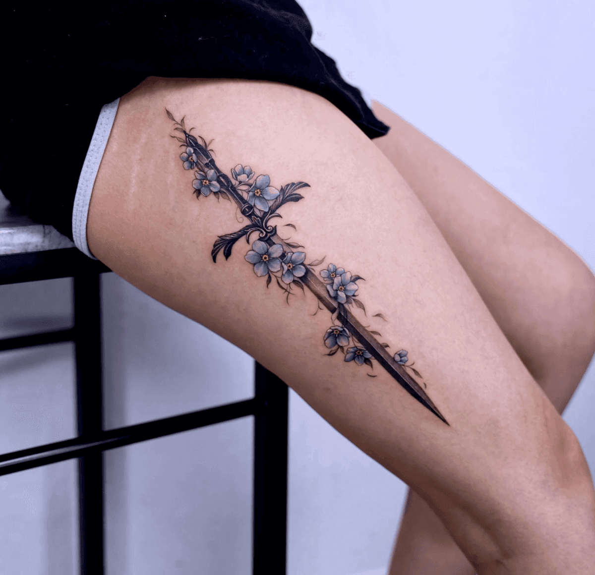 Ornate Sword with Blossoms