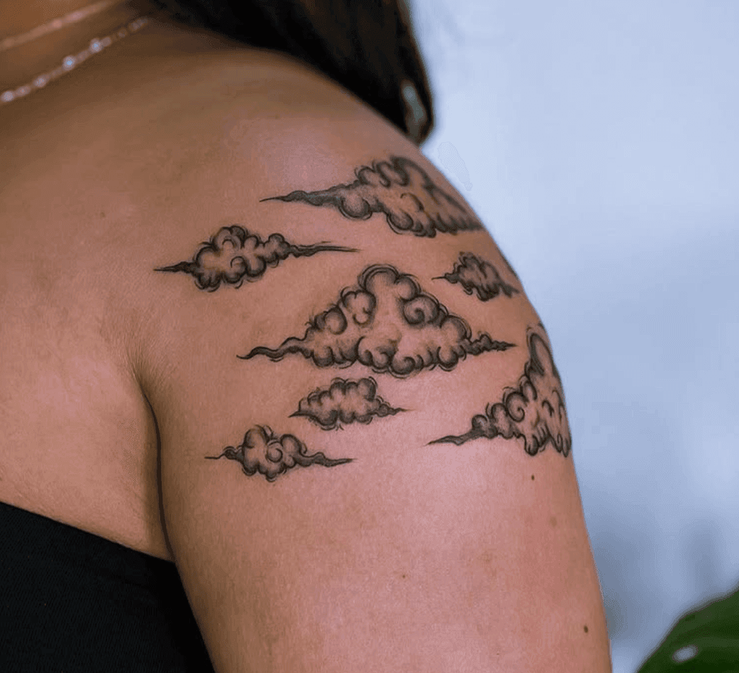 Floating Cloudscape Shoulder Art