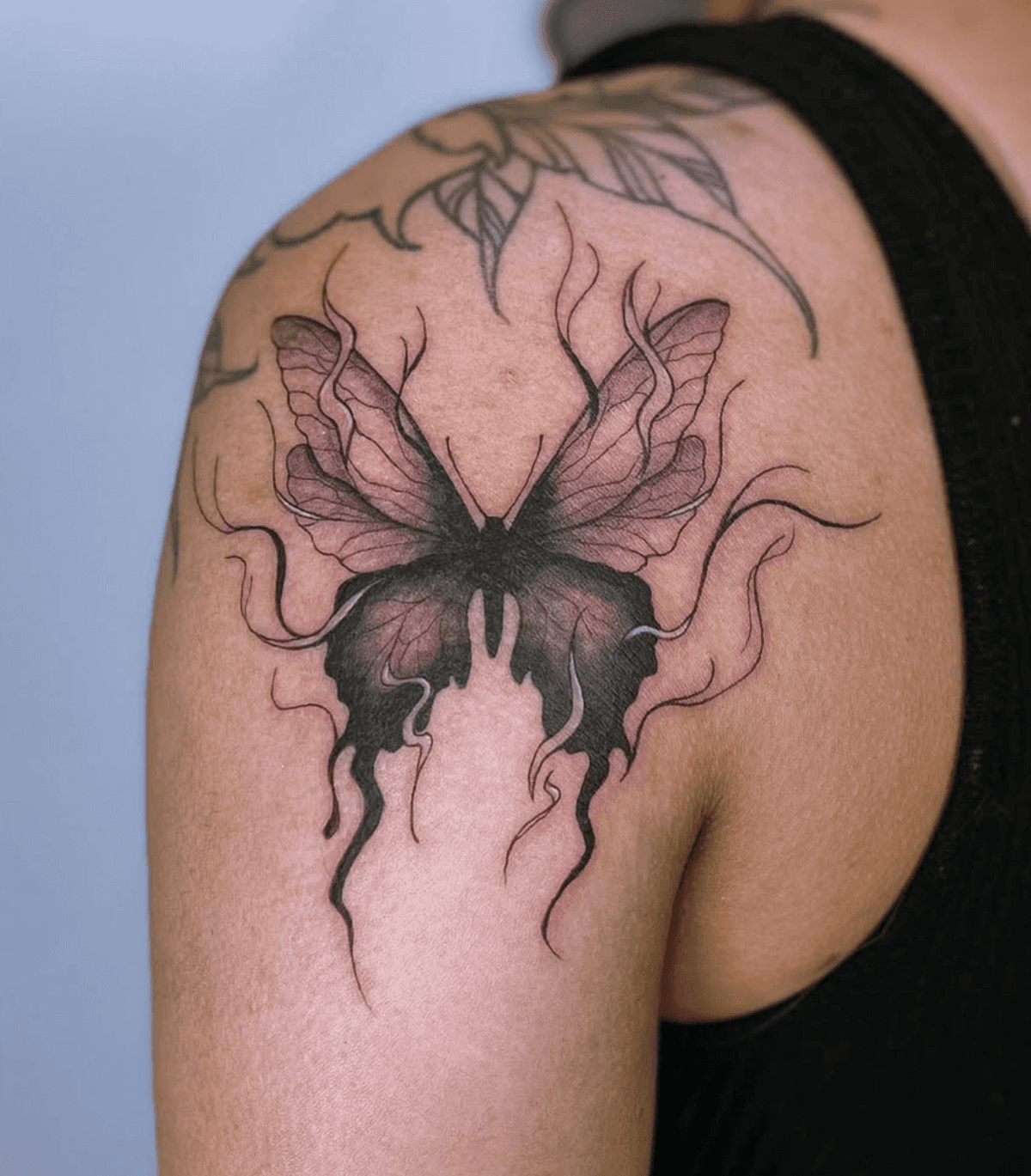 Mystical Butterfly with Wavy Extensions