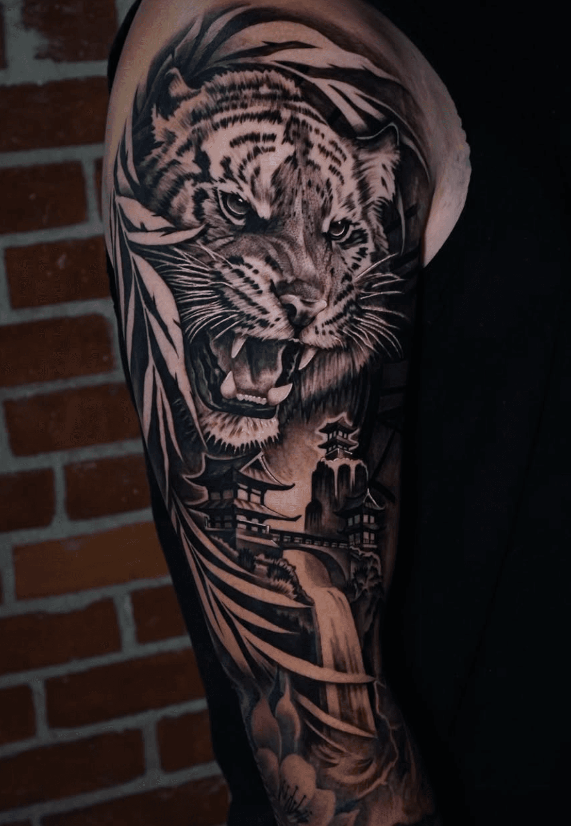 Roaring Tiger over Japanese Vista