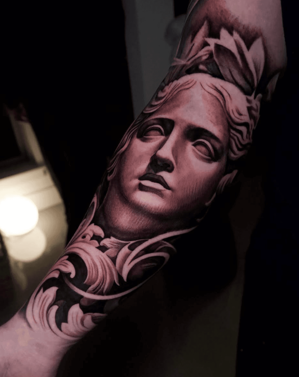 Classical Head and Scrollwork