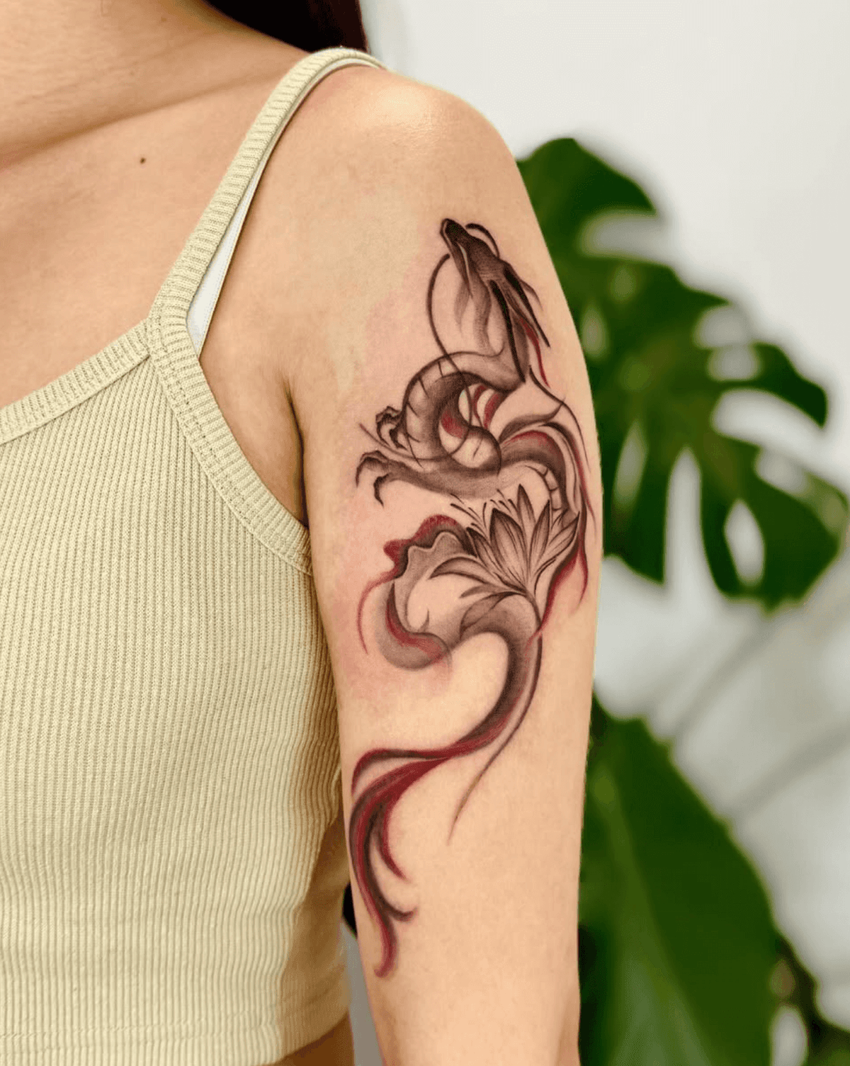 Fluid Dragon and Lotus