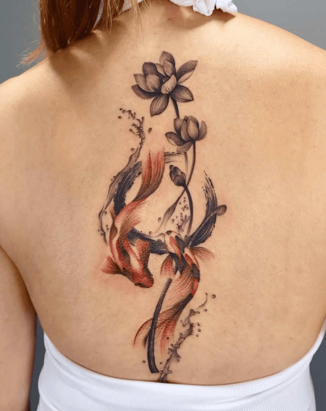 Koi and Lotus Flow