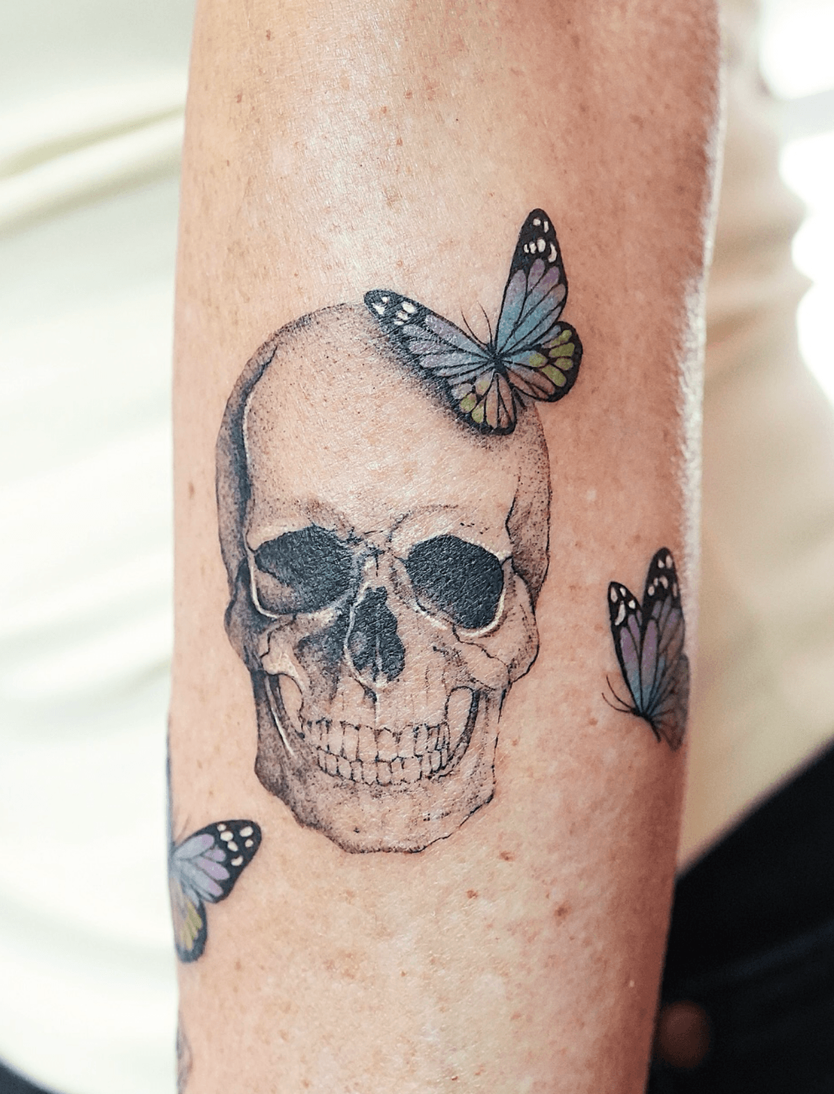 Skull with Butterflies