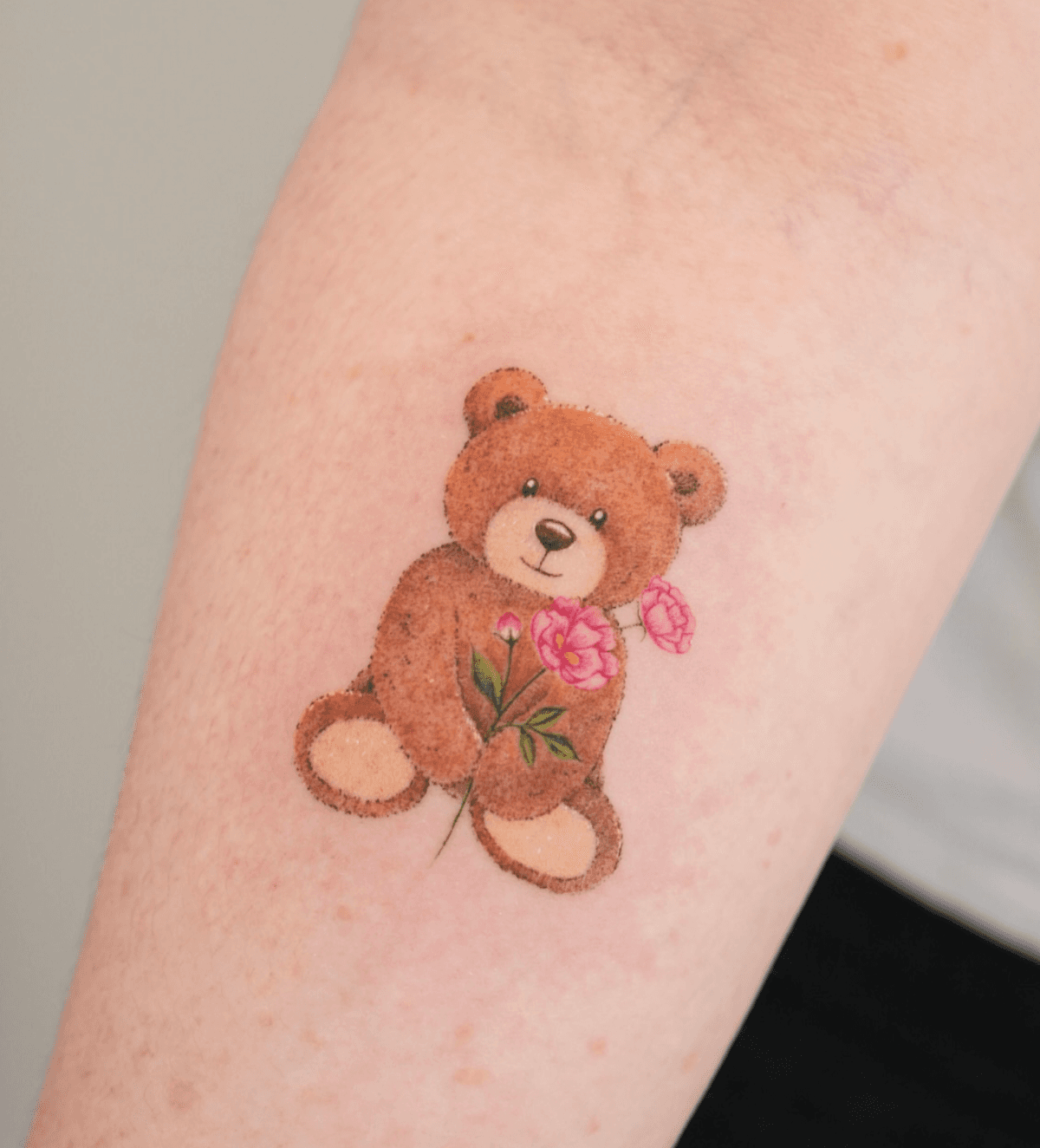 Teddy Bear with Flowers