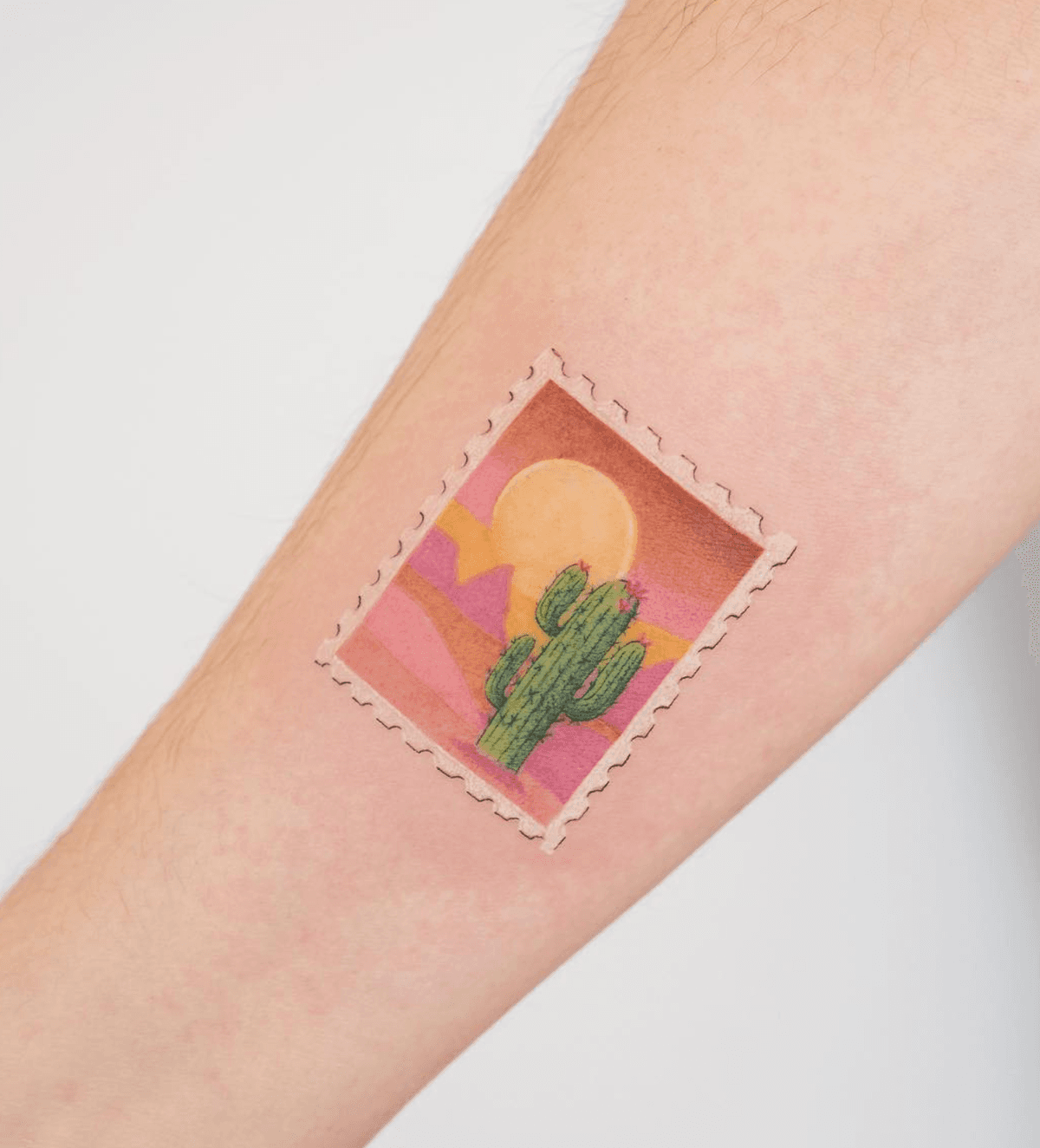 Cactus Landscape Stamp
