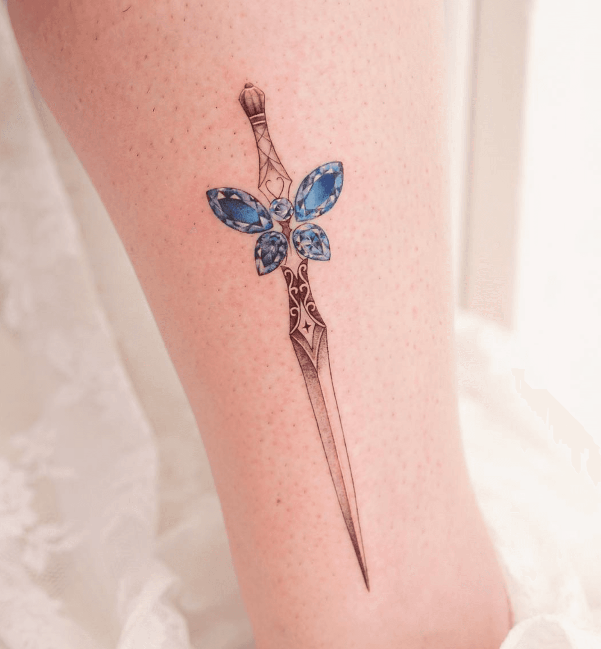 Elegant Dagger with Gemstones