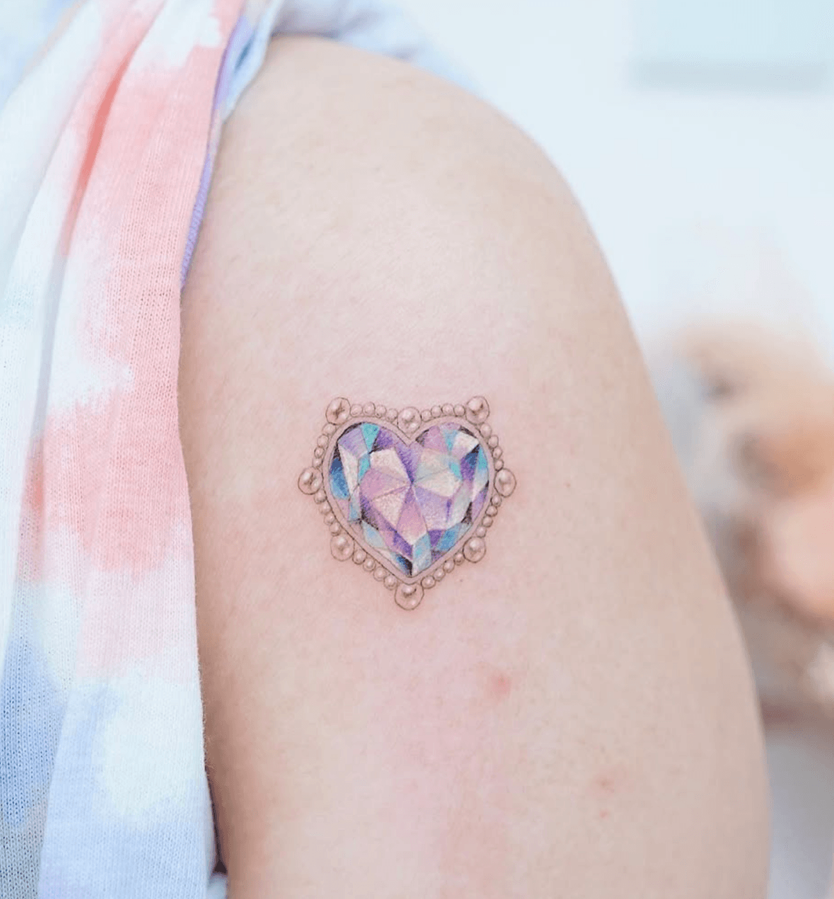 Heart Gem with Pearls