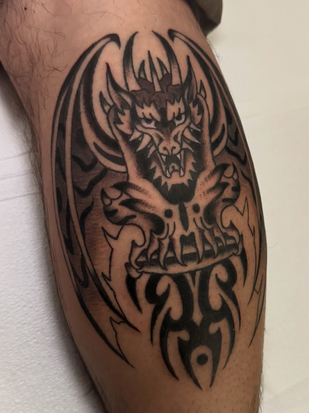 Winged Creature with Tribal Motifs