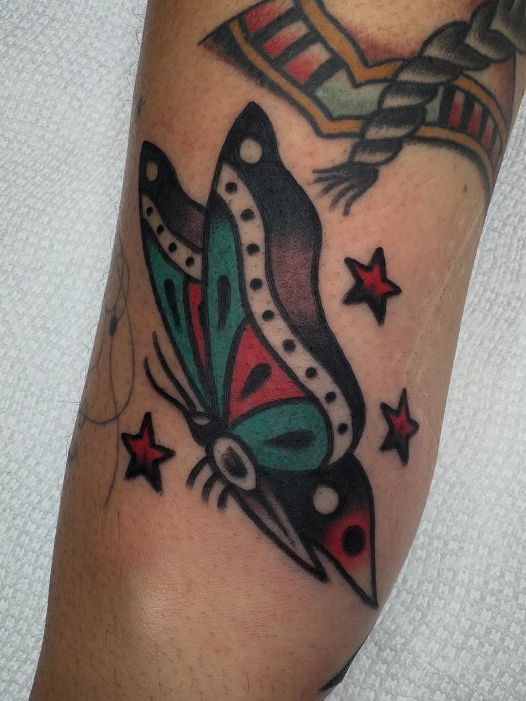 Colorful Butterfly with Stars