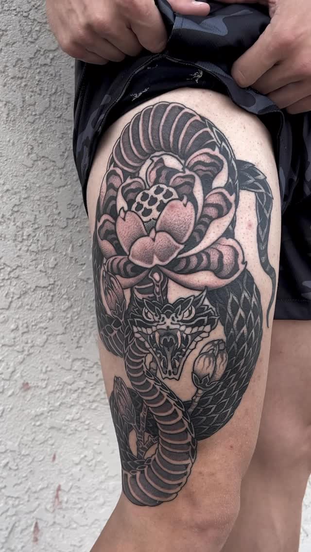Snake and Lotus Blossom