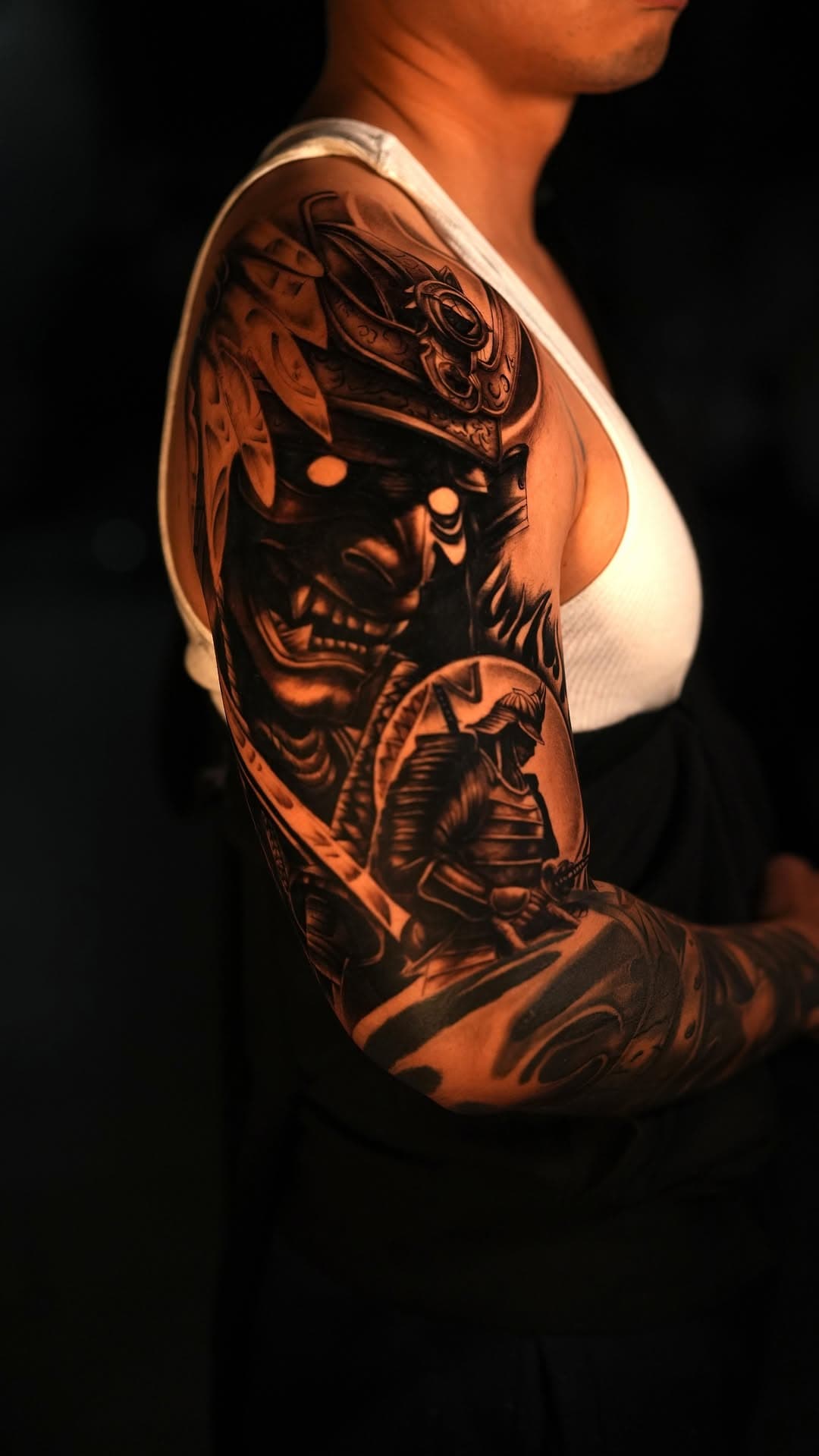 Samurai Mask and Warrior Arm