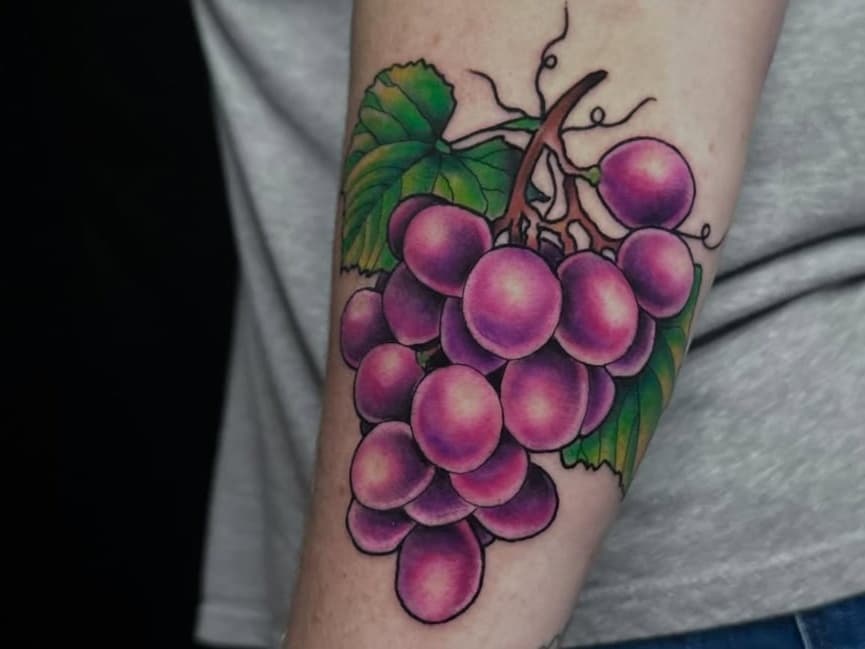 Purple Grapes on Arm