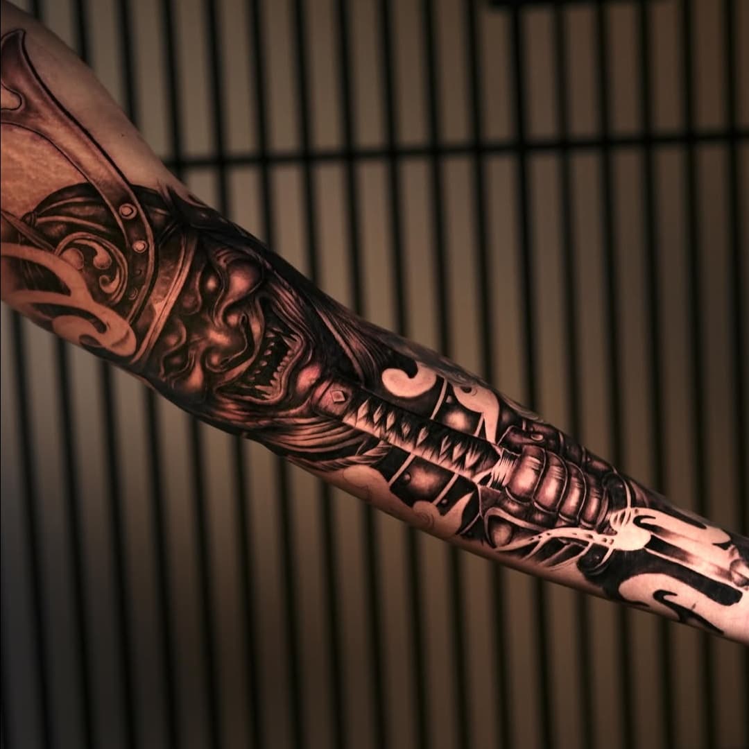 Samurai warrior arm piece