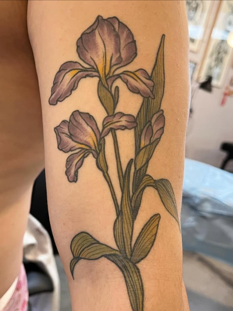 Purple Iris Floral Arrangement