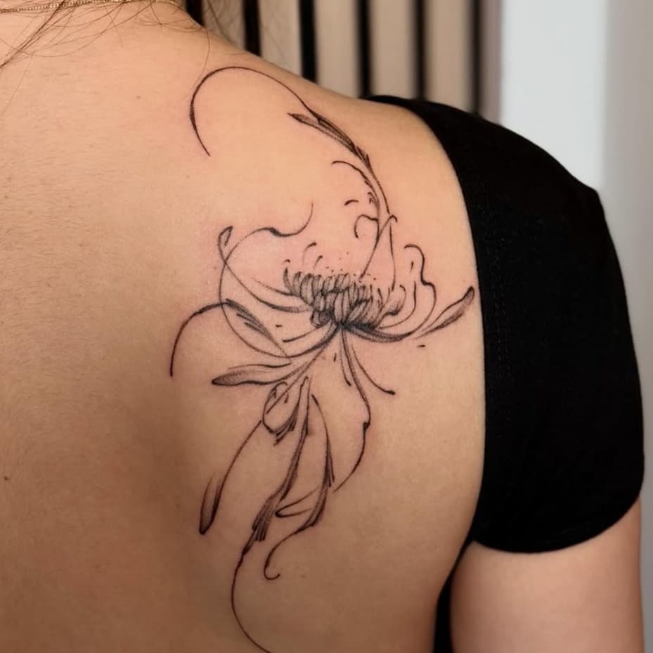 Abstract Botanical Back Piece