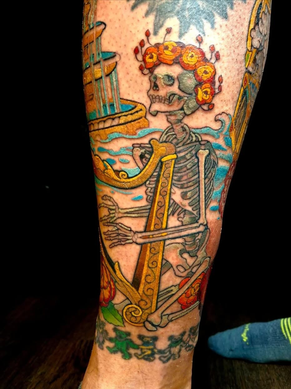Skeleton Mariner with Floral Crown