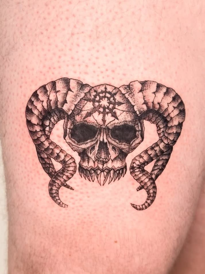Horned Skull with Forehead Sigil