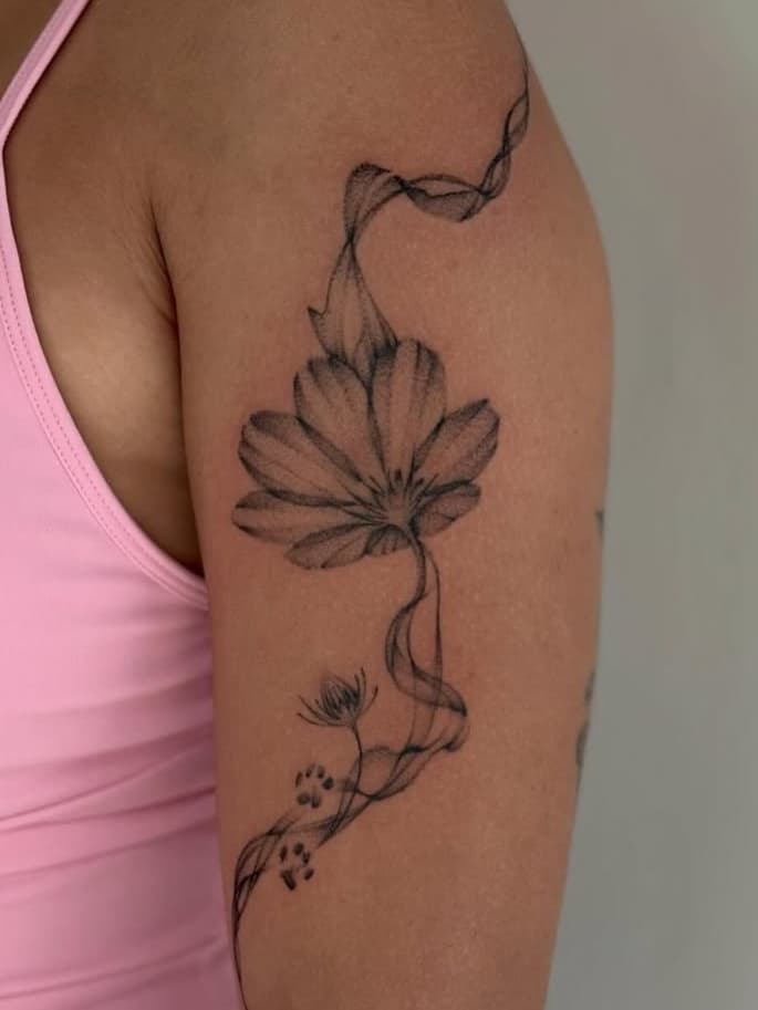 Abstract floral arm piece