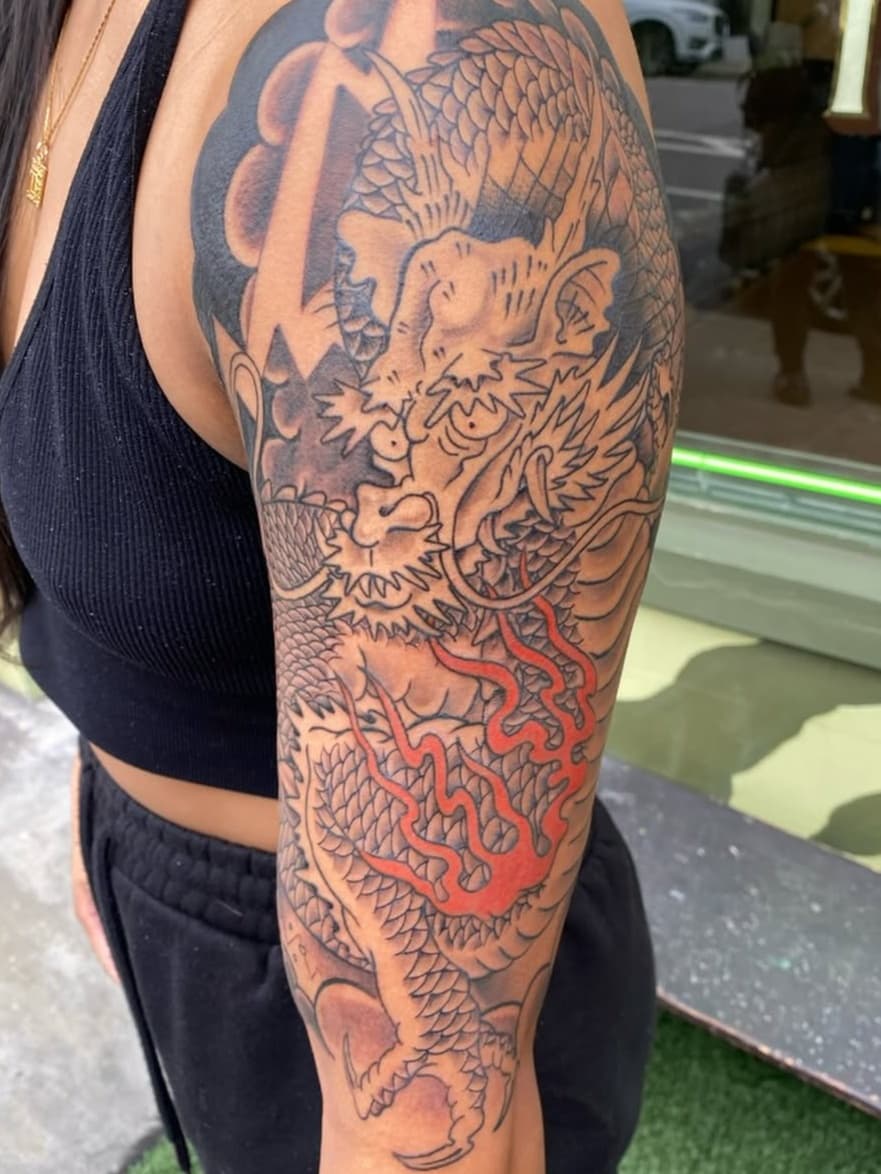 Fiery Dragon Arm Piece