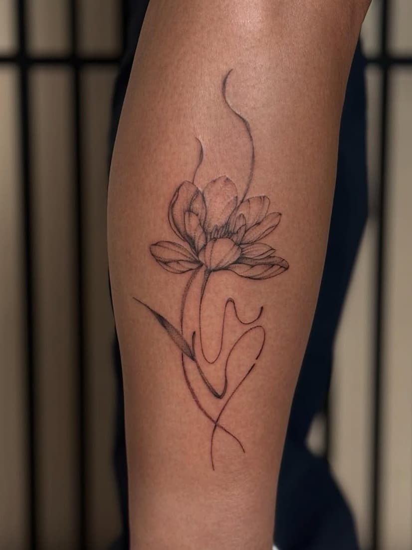 Delicate floral abstract