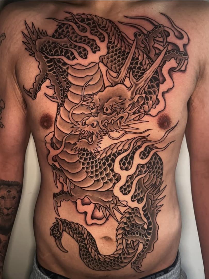 Mythical dragon creature