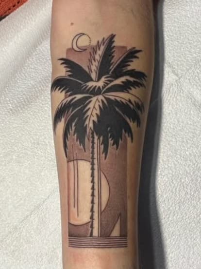Palm Tree Geometric Landscape