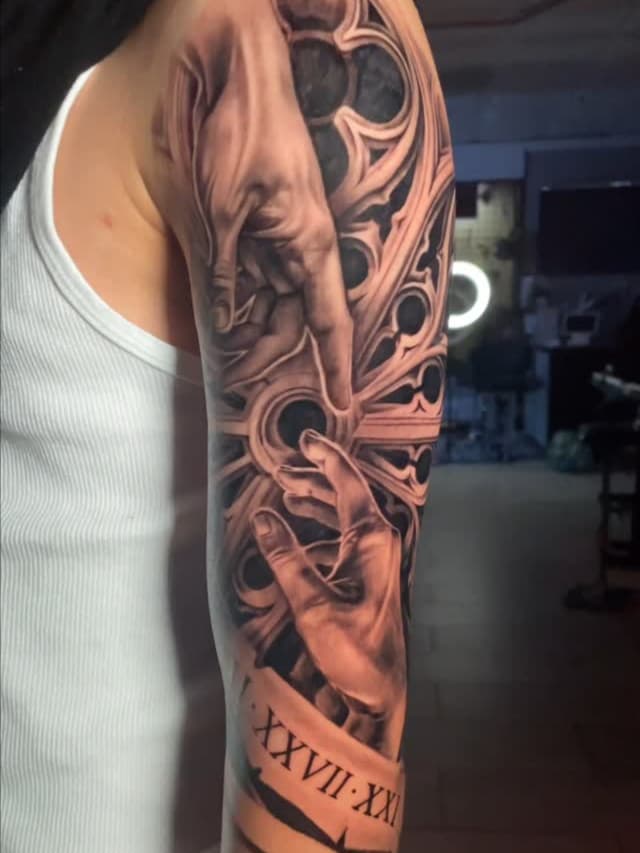 Creation of Adam inspired arm piece