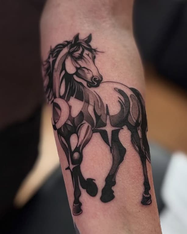 Stylized Horse on Arm