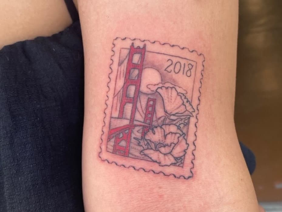 Golden Gate Bridge postage stamp