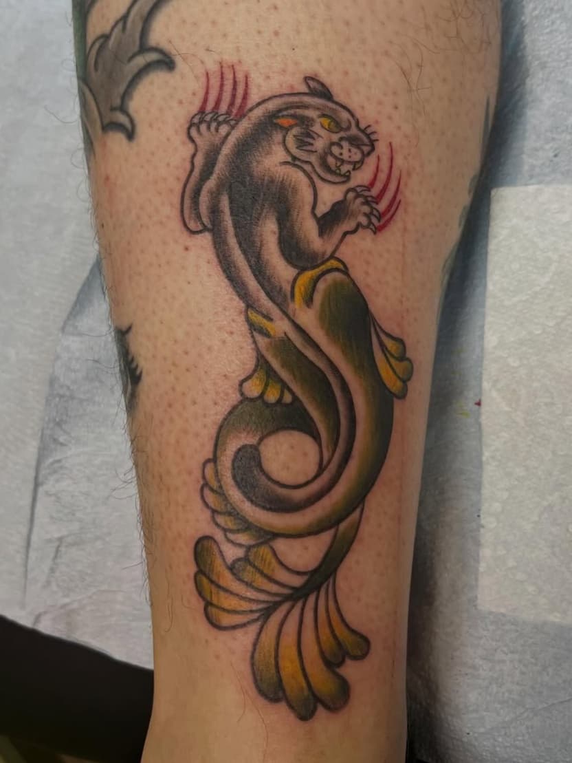 Aggressive aquatic feline creature