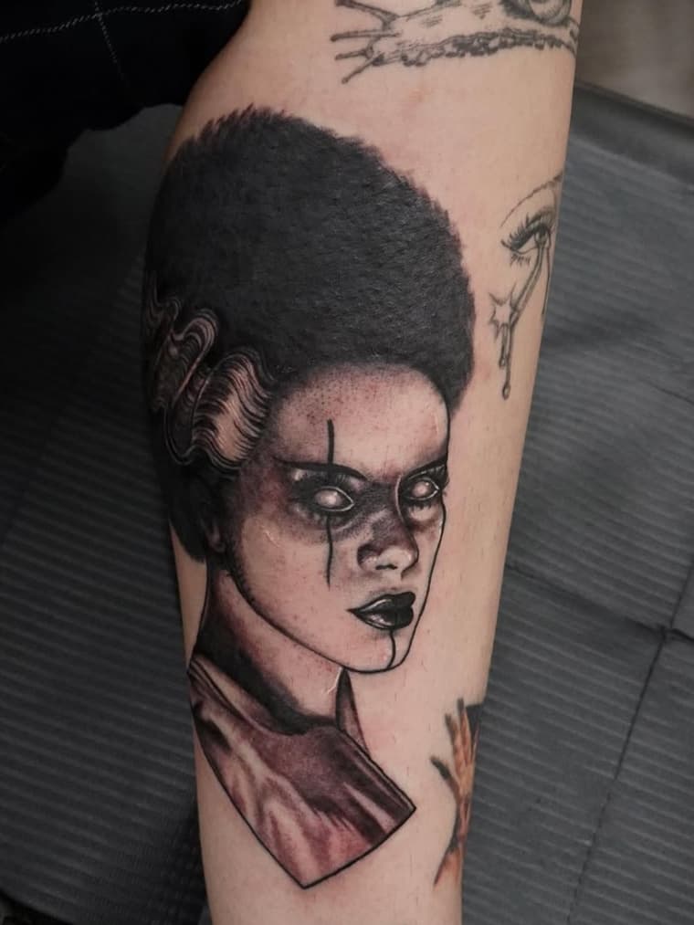 Bride monster character portrait