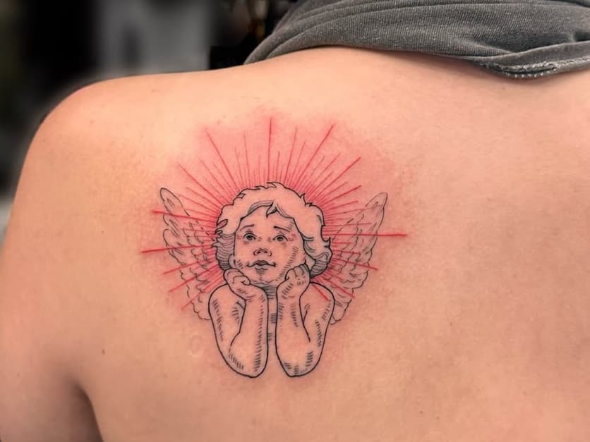 Cherub with Radiant Halo